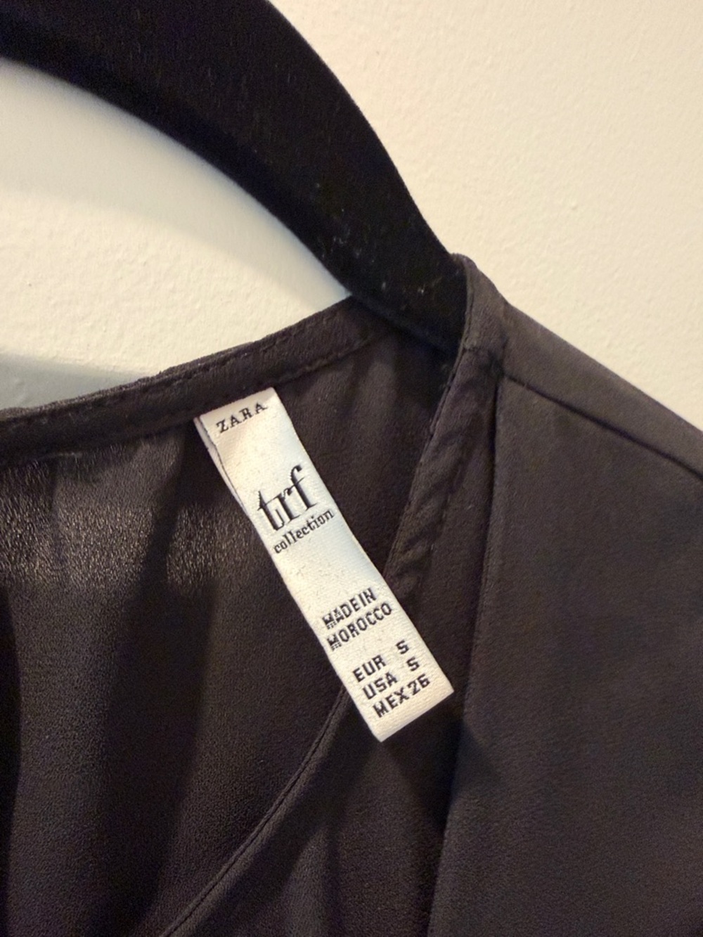 Zara Black Short Sleeve Tie-Front Blouse - Picture 2 of 2